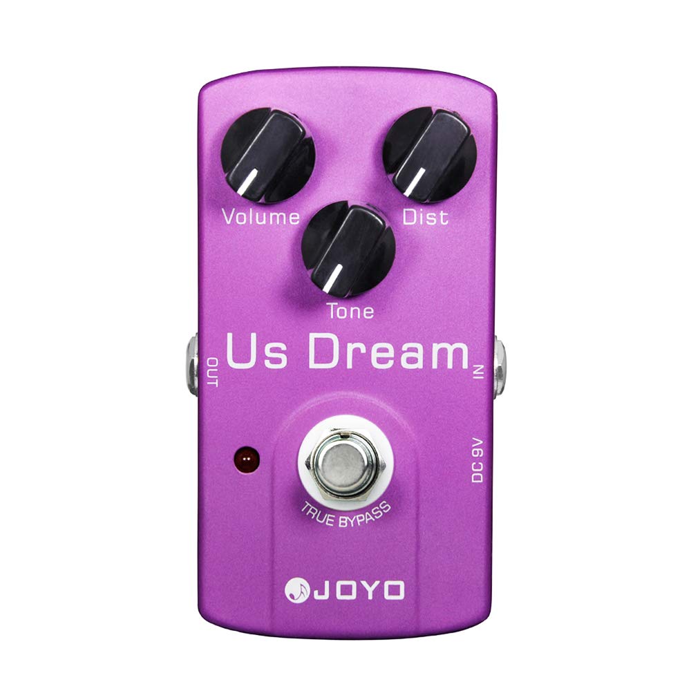 JOYO - Pedal de distorsión de alta ganancia simula amplificador de tubo conducido para efecto guitarra eléctrica - True Bypass (US Dream JF-34)