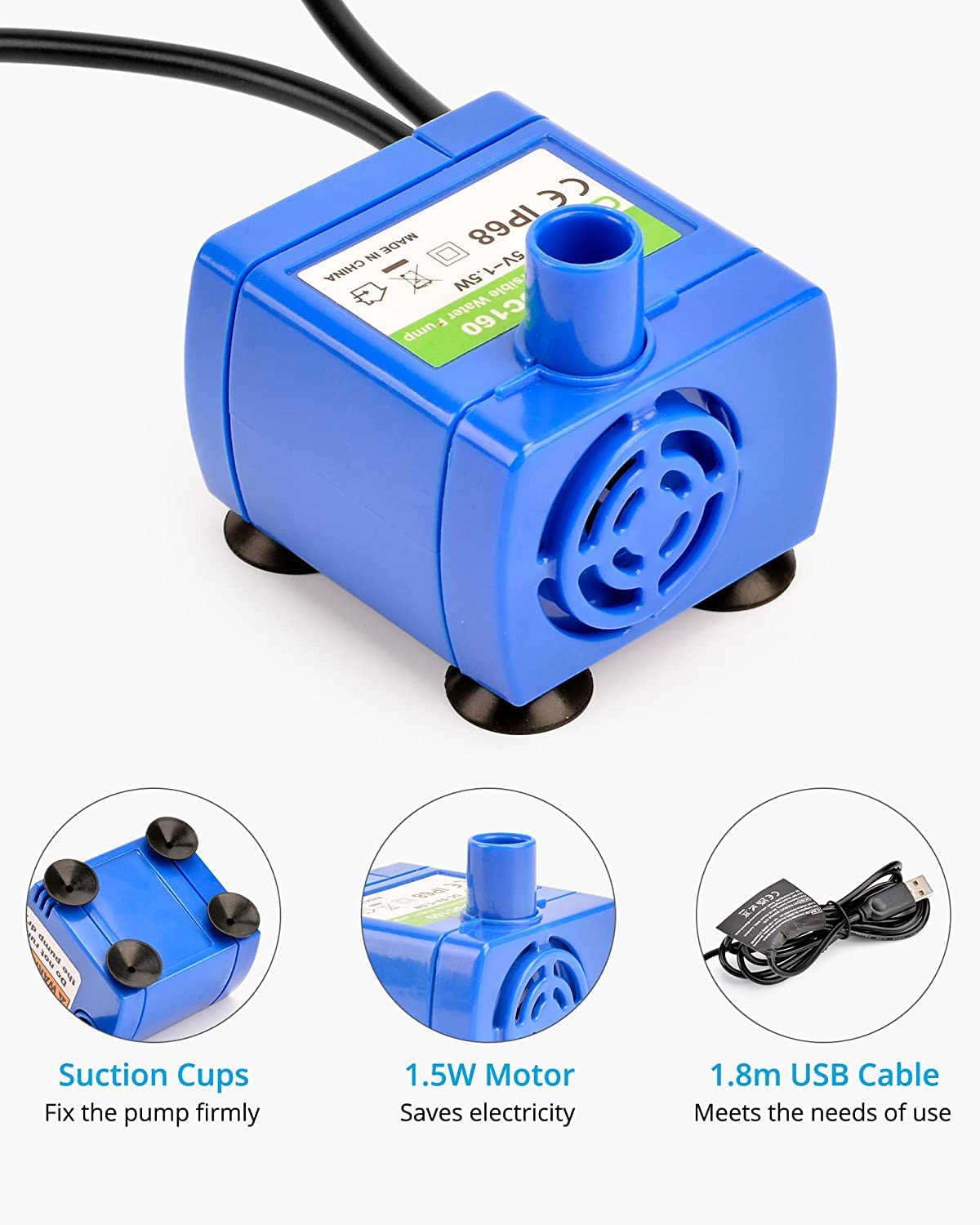 Bomba De Fuente De Agua Para Mascotas, Bomba De Fuente De Agua Para Gatos DR-DC160 Actualizada, Repuesto Para Fuente De Agua Automática Para Mascotas, Dispensador De Fuente De Agua Para Gatos