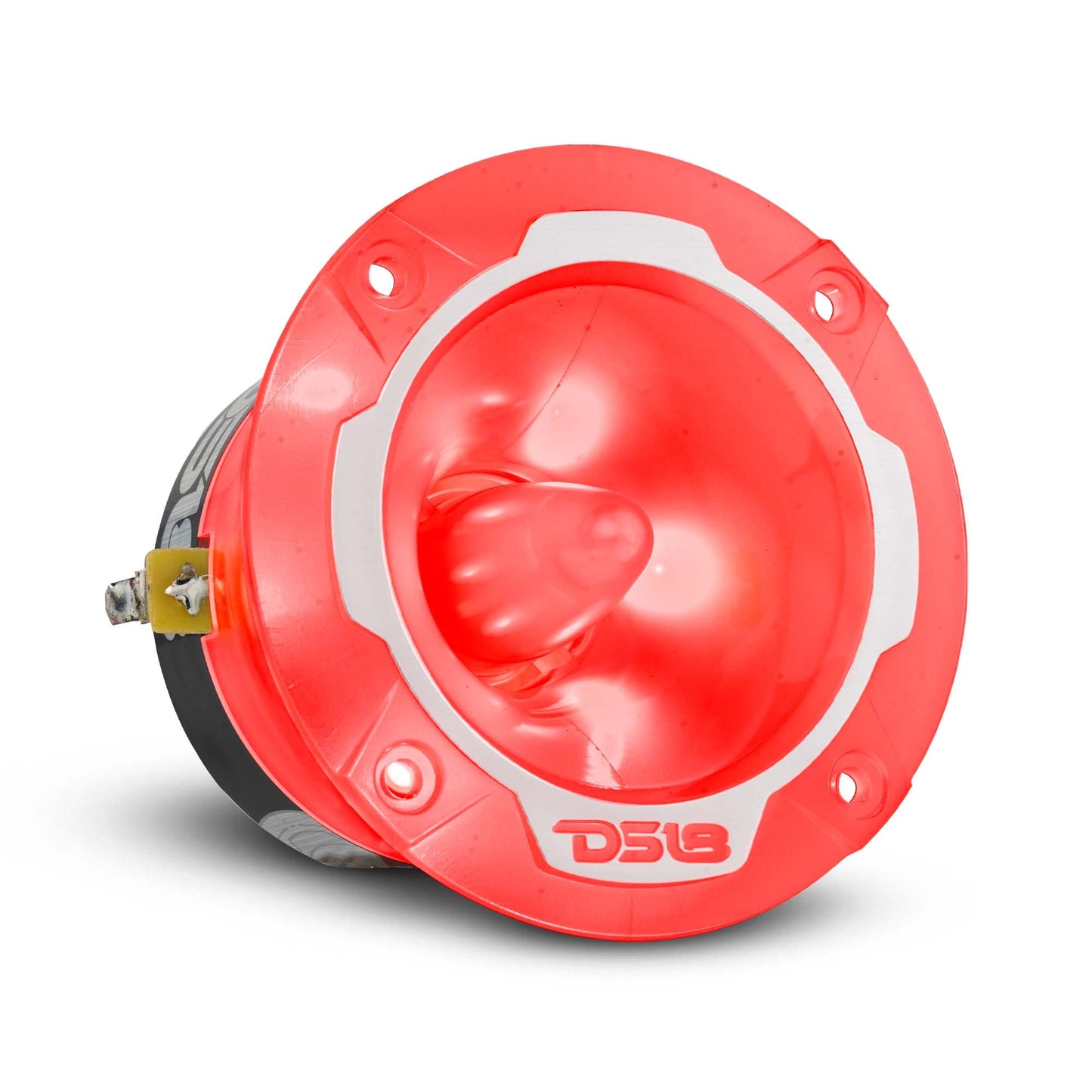 DS18 PRO-TW2L RGB Alluminum Super Bullet altavoz de agudos y Bullet- Bobina de voz de 1 pulgada, cuerpo de policarbonato y bala, 400 W máximo, 200 W RMS, 4 ohmios, cruce integrado, los tweeters PRO son los mejores (par)