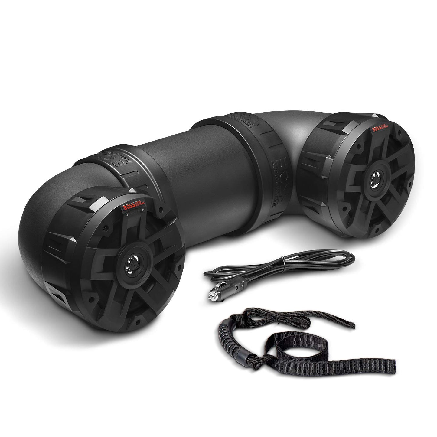 BOSS Audio Systems ATVB6.5R ATV UTV Sistema de sonido resistente a la intemperie, altavoces de 6.5 pulgadas, tweeters de 1 pulgada, amplificador incorporado, Bluetooth, batería recargable, fácil