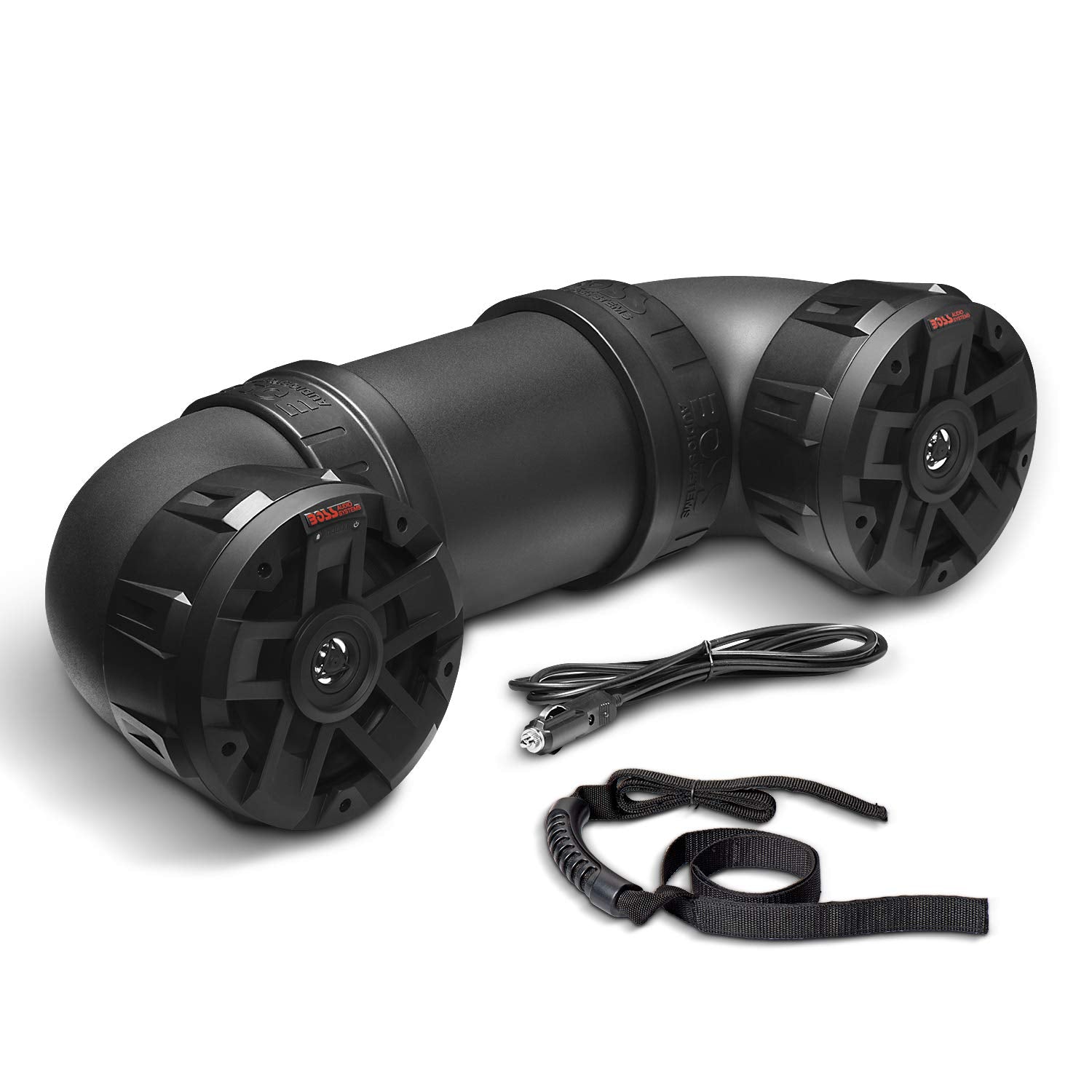 BOSS Audio Systems ATVB6.5R ATV UTV Sistema de sonido resistente a la intemperie, altavoces de 6.5 pulgadas, tweeters de 1 pulgada, amplificador incorporado, Bluetooth, batería recargable, fácil