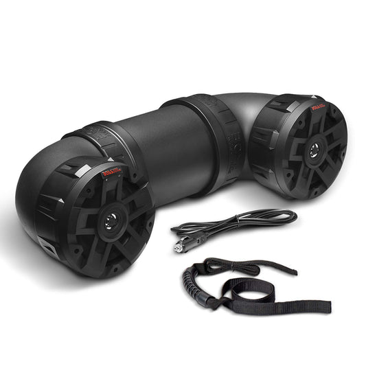 BOSS Audio Systems ATVB6.5R ATV UTV Sistema de sonido resistente a la intemperie, altavoces de 6.5 pulgadas, tweeters de 1 pulgada, amplificador incorporado, Bluetooth, batería recargable, fácil