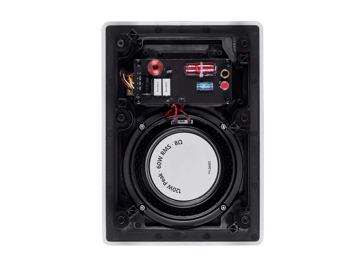 Mono 2-Way Carbon Fiber In-Wall Speakers - 6.5 Inch (Pair) with Magnetic Grille and Ribbon Tweeter - Amber Series