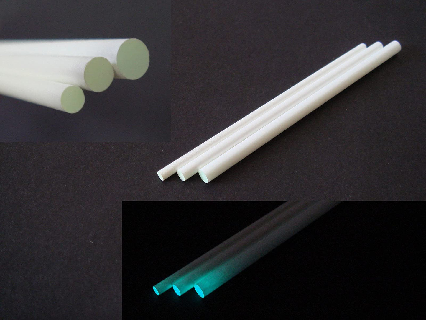 Luminlay SB & SG Series / 60 mm de longitud, Azul (Glow Blue), diameter 3mm
