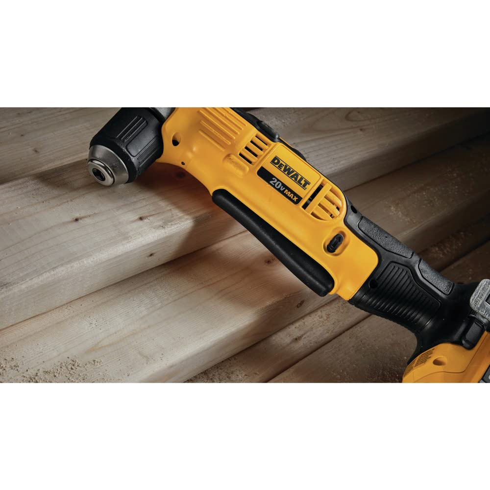 DEWALT Taladro atornillador en ángulo recto (sólo herramienta) 20V MAX* 3/8 pulgada DCD740B