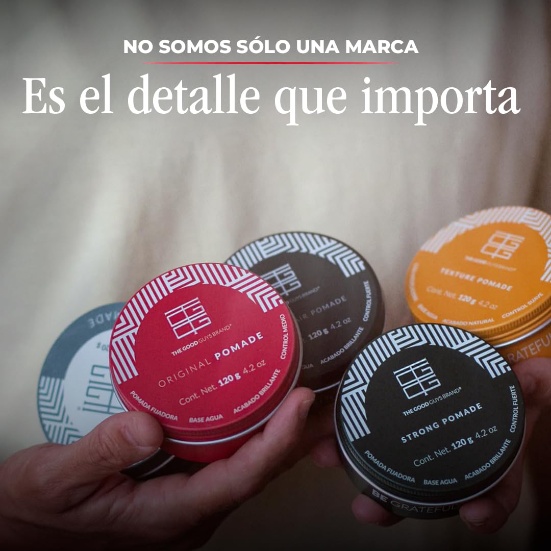 Texture Pomade: Cera para Cabello Hombre | Fijación Suave | Pomada para Cabello hombre - Brillo Natural | Ideal para Look Natural y Texturizado | Productos para el Cabello | THE GOOD GUYS BRAND (500g)