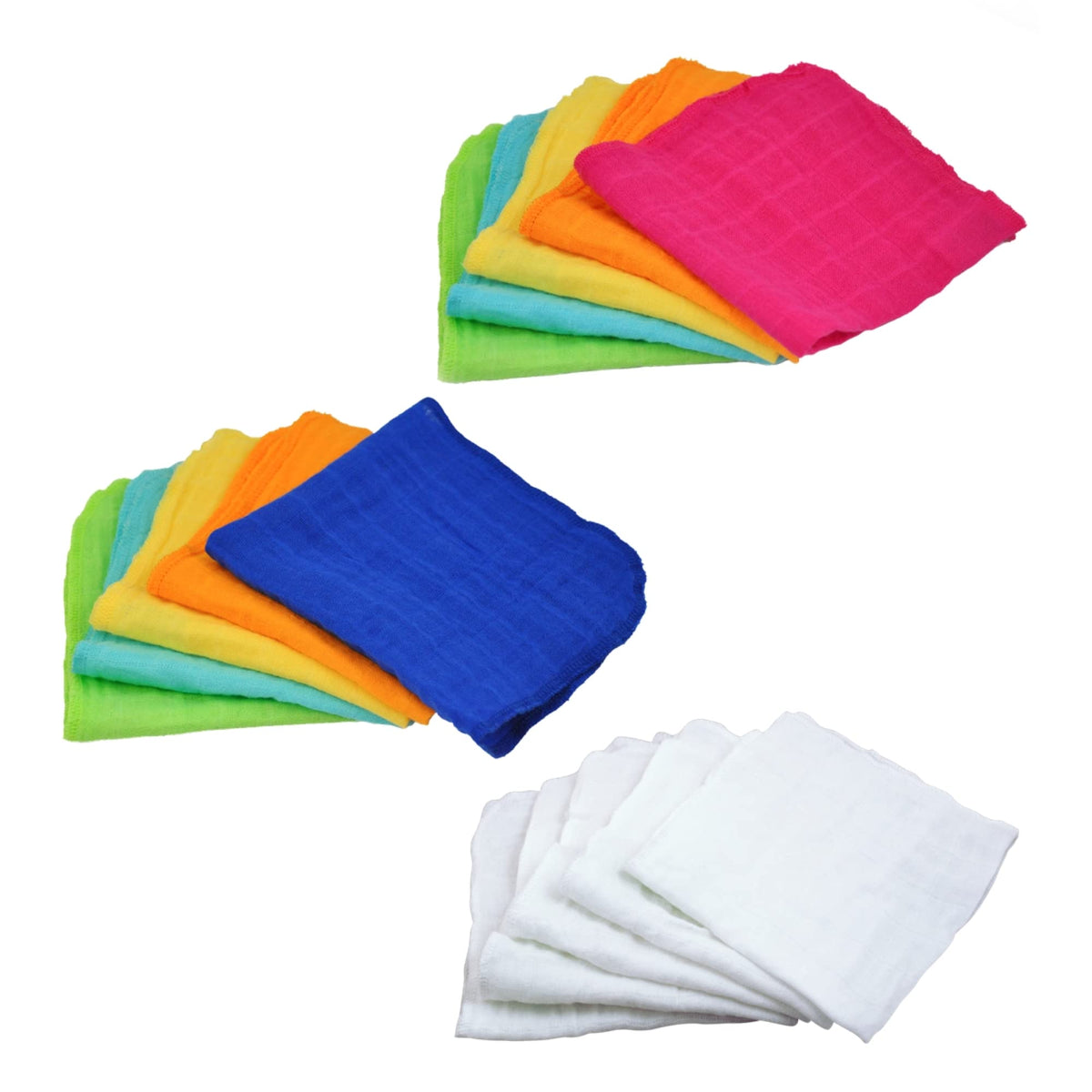 green sprouts Reusable Muslin Cloths Made from Organic Cotton (5 Pack) |Reusable Baby Wipes | Without Formaldehyde or AZO Dyes | Multi-Purpose, Pre-Washed, Machine Washable
