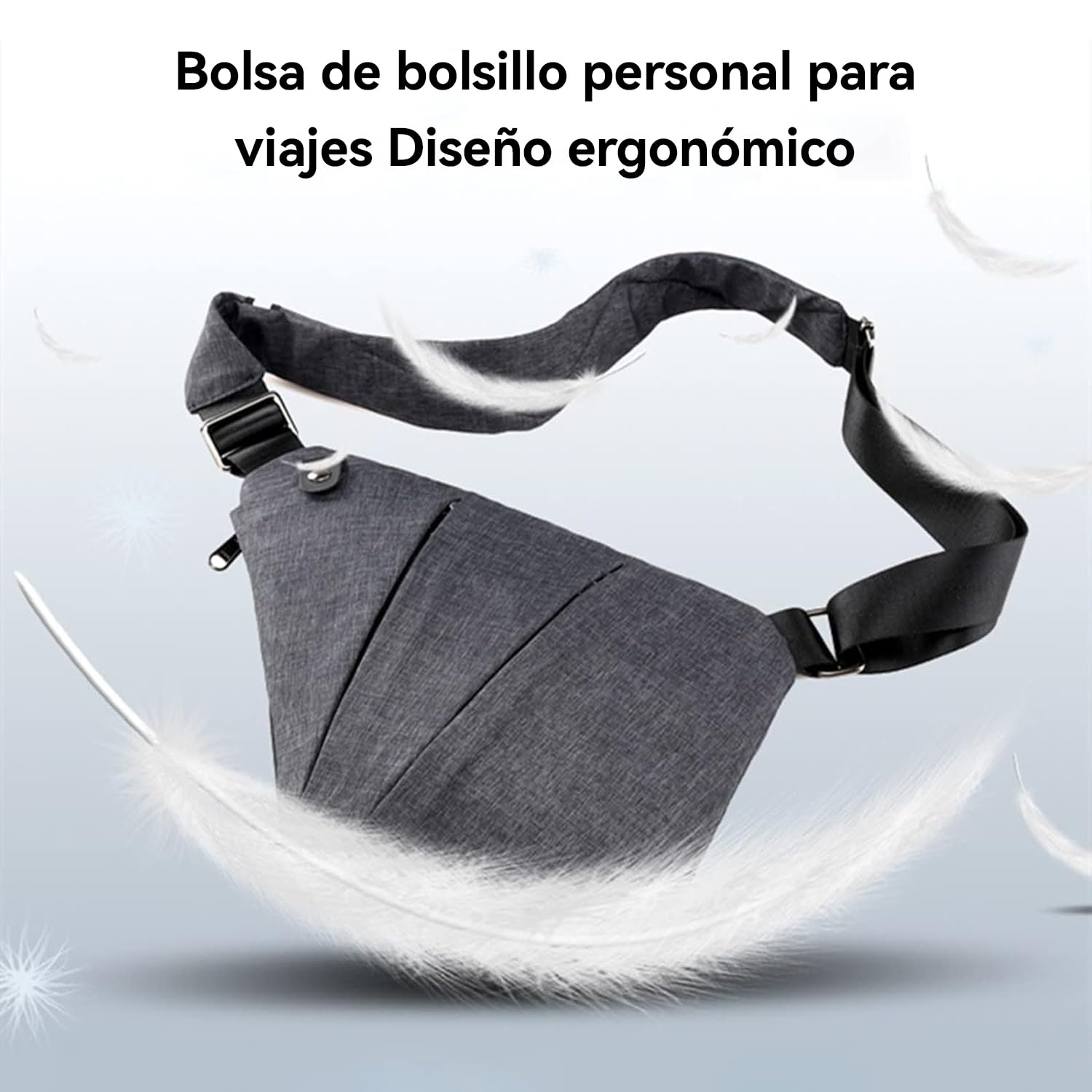 CXJYSD Bolso De Hombro De Viaje Personal, Bolso Cruzado Antirrobo Con Múltiples Bolsillos, Bolso Cruzado Ligero Para Deportes De Viaje Al Aire Libre Para Hombres Y Mujeres (gris-03)