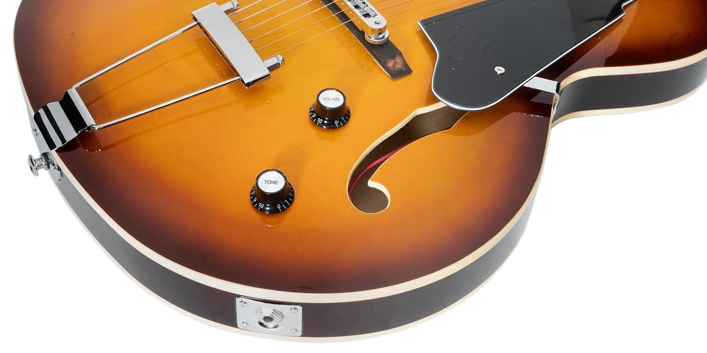 MARS Guitarra Eléctrica Archtop P90 (Violin Sunburst)