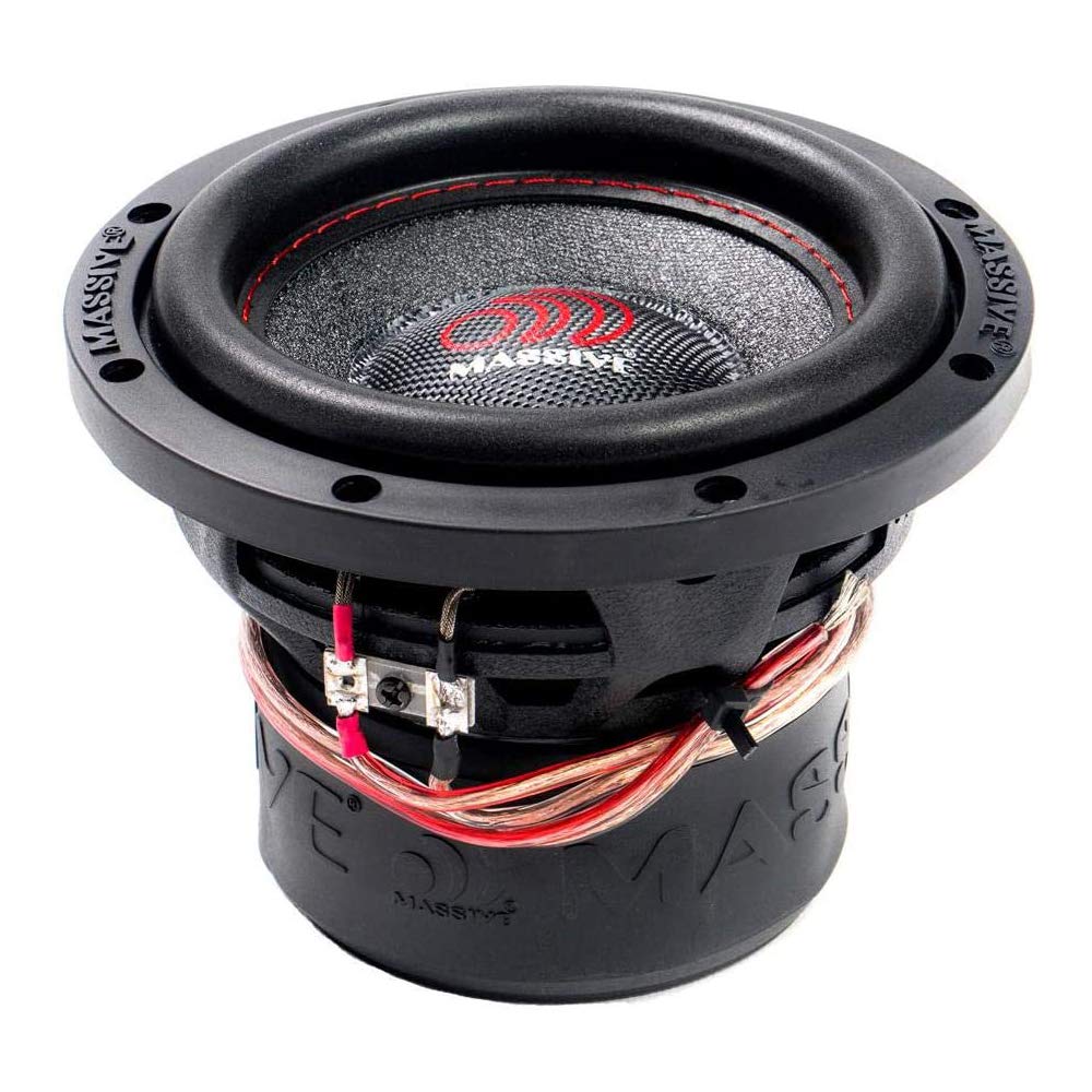 Massive Audio SUMMO64XL - Subwoofer de audio para coche de 6.5 pulgadas, alto rendimiento para coches, camiones, jeeps, 6.5 pulgadas, 150 W RMS, 300 W MAX Dual 4 Ohm, bobina de voz de 1.5 pulgadas. Se