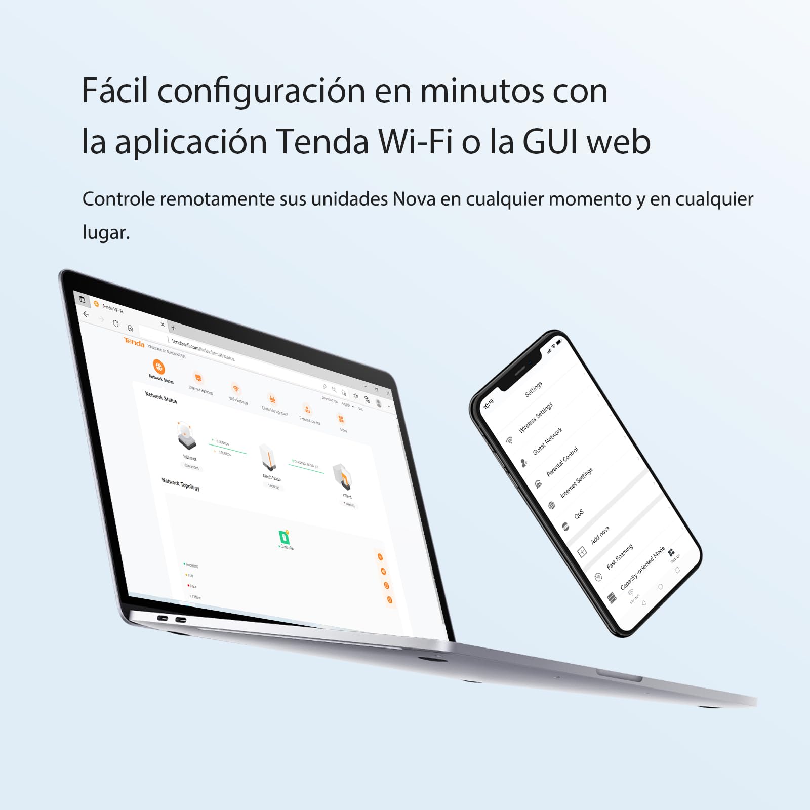Sistema WiFi 6 de Malla Tenda AX1500 Blanco para 300 Metros Cuadrados y 80 Dispositivos