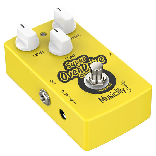 Pedal de Efectos Musiclily Pro Super Overdrive 9V DC para Guitarra Eléctrica/Bajo