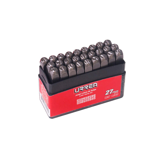 Juego de Letras de Golpe Urrea 4 mm 27 Piezas