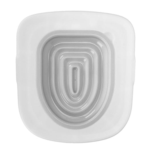 GLOGLOW Kit de Entrenamiento para Inodoro de Gato, Asiento de Orinal de Entrenador de Inodoro Universal para Gato para Inodoro Doméstico (Bandeja Blanca, 1 Soporte Interior Gris)