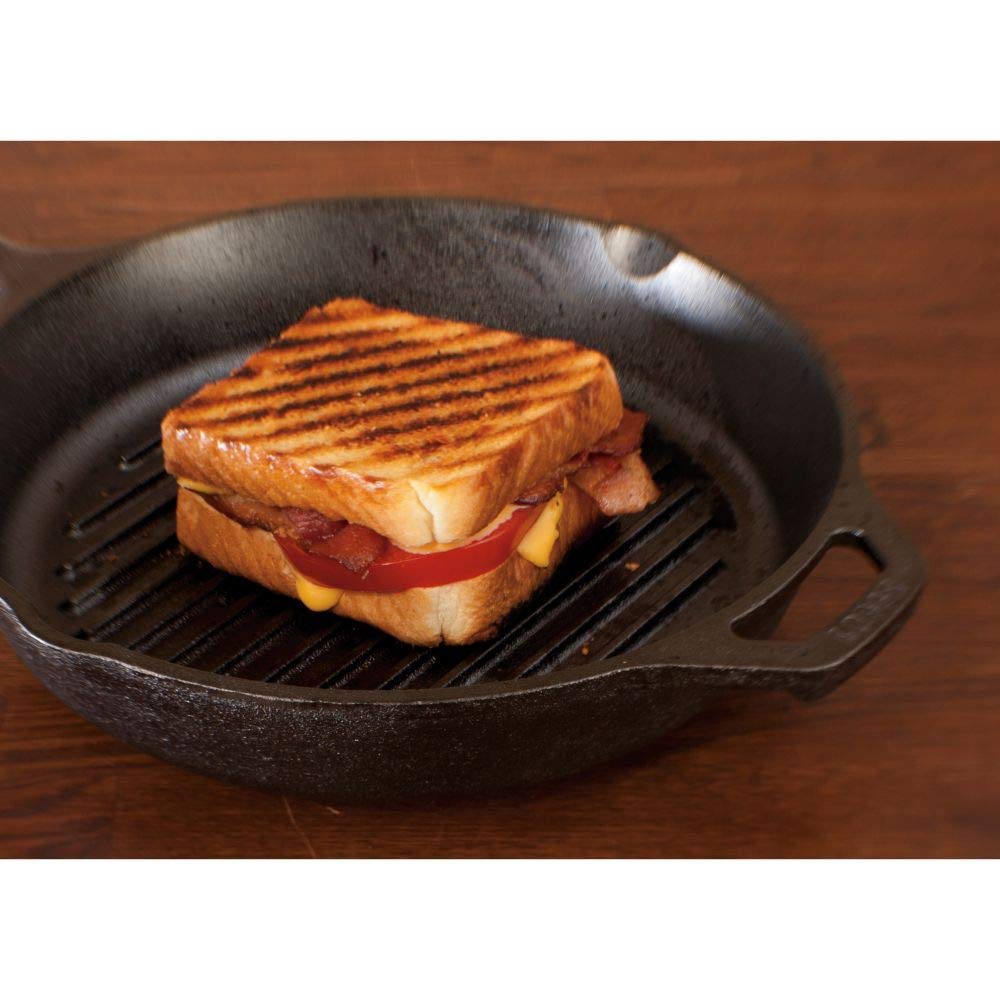 Lodge parrilla de hierro fundido sartén para creps, de hierro fundido 10 – 1/4" de diámetro.