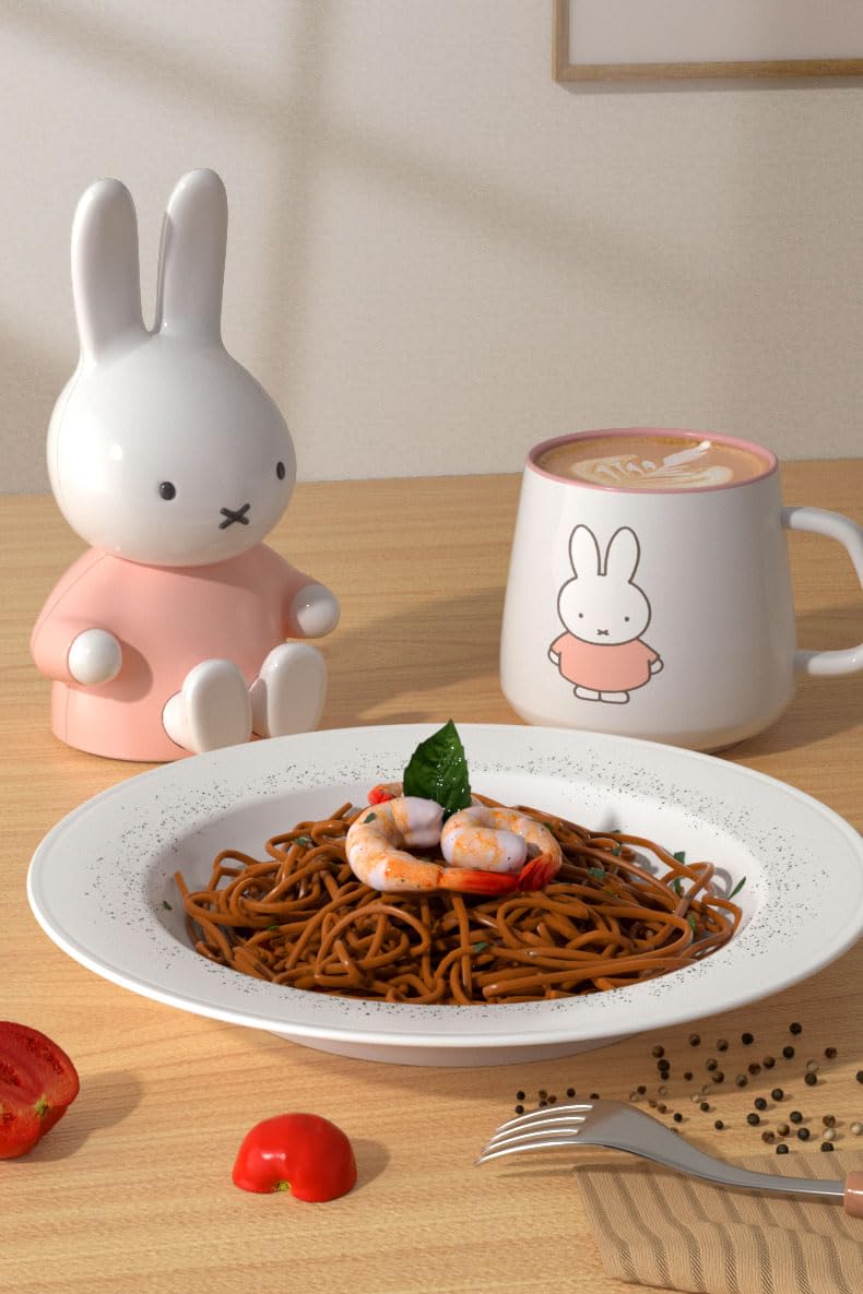 Miffy - Altavoces portátiles con Bluetooth, bonitos altavoces inalámbricos portátiles con sonido estéreo fuerte, micrófono integrado, ranura para tarjeta TF, doble emparejamiento, tiempo de