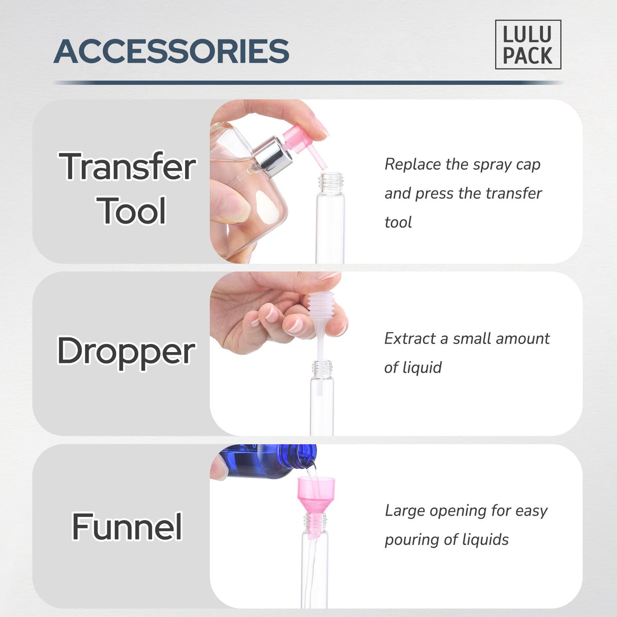 Lulupack atomizador de perfume recargable 10 ml, vaporizador de perfume de viaje portátil, botella de spray reutilizable para perfume, colonia, bolsa, oficina y desplazamientos, 1 pieza plateado