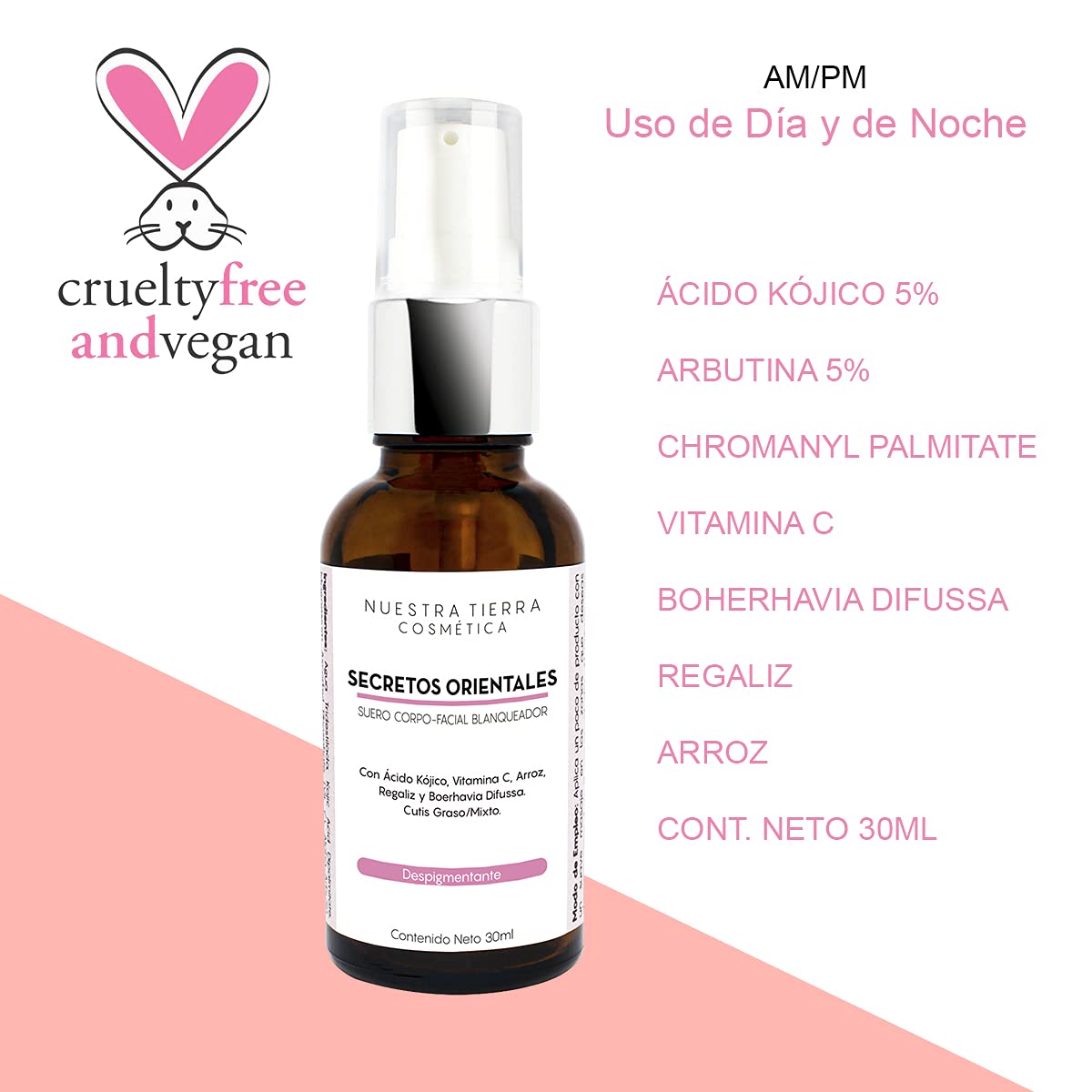Suero Despigmentante Ac. Kójico 5% + Arbutina + Vit. C 30ml