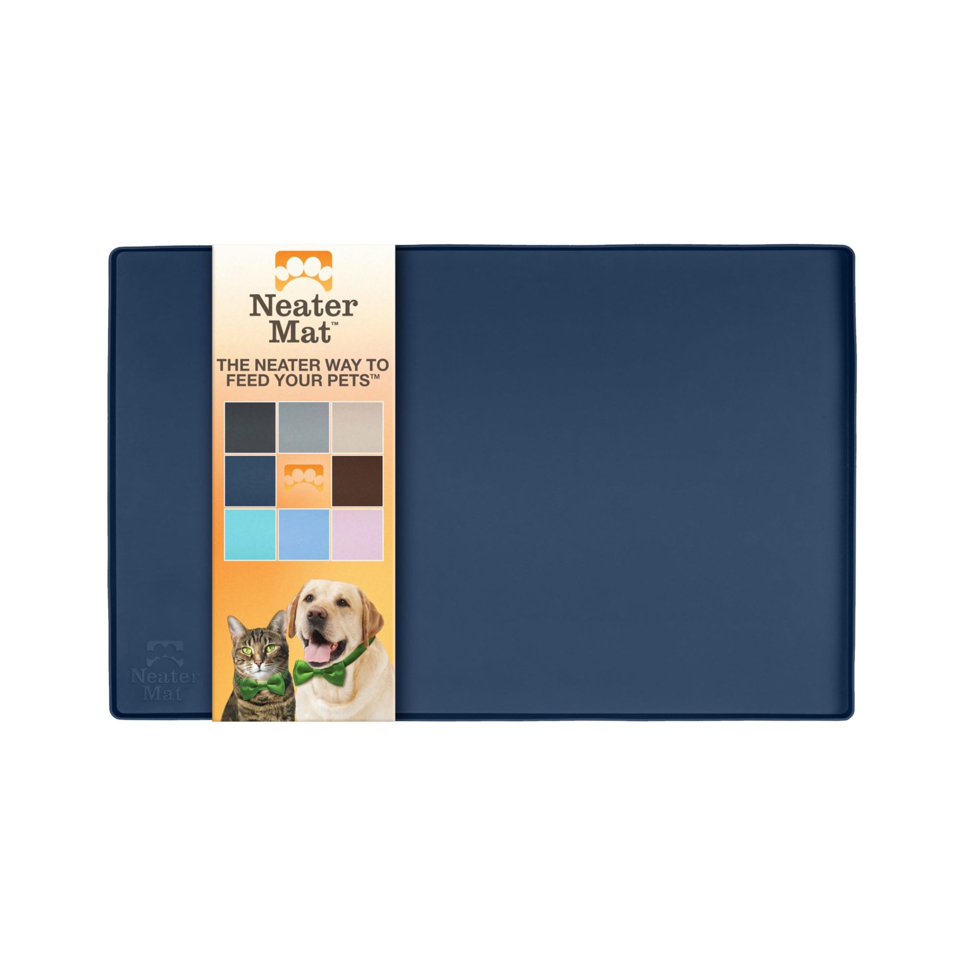 Alfombrilla Impermeable de Silicona Neater Pet Brands Azul Oscuro de 40.64 x 25.4 cm