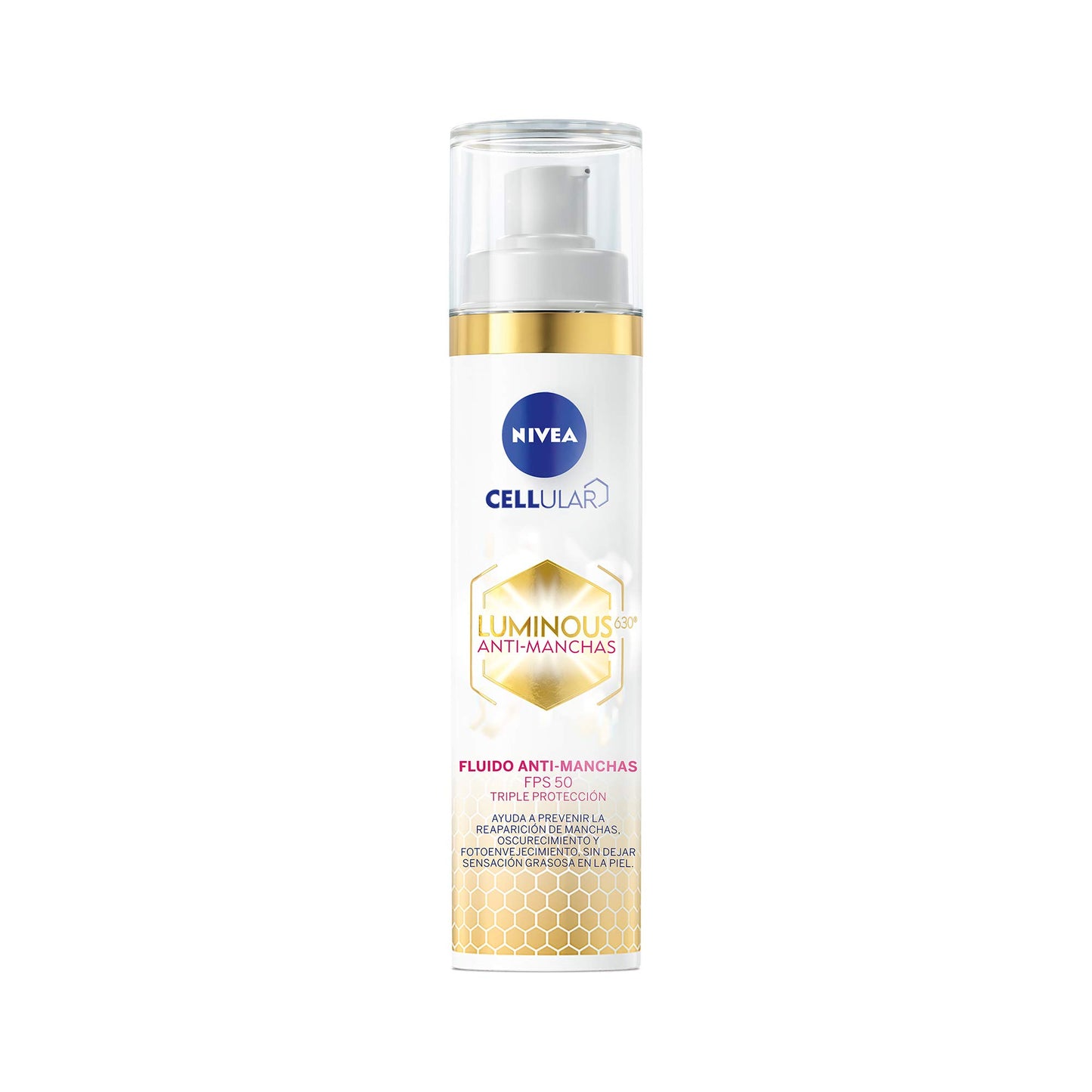 NIVEA Cellular Luminous630 Anti - Manchas Crema Reparadora de Noche para Mujer (50 ml) + Cellular LUMINOUS630 Anti - manchas Fluido Facial Aclarador de Piel Protección Solar FPS50 (40 ml)