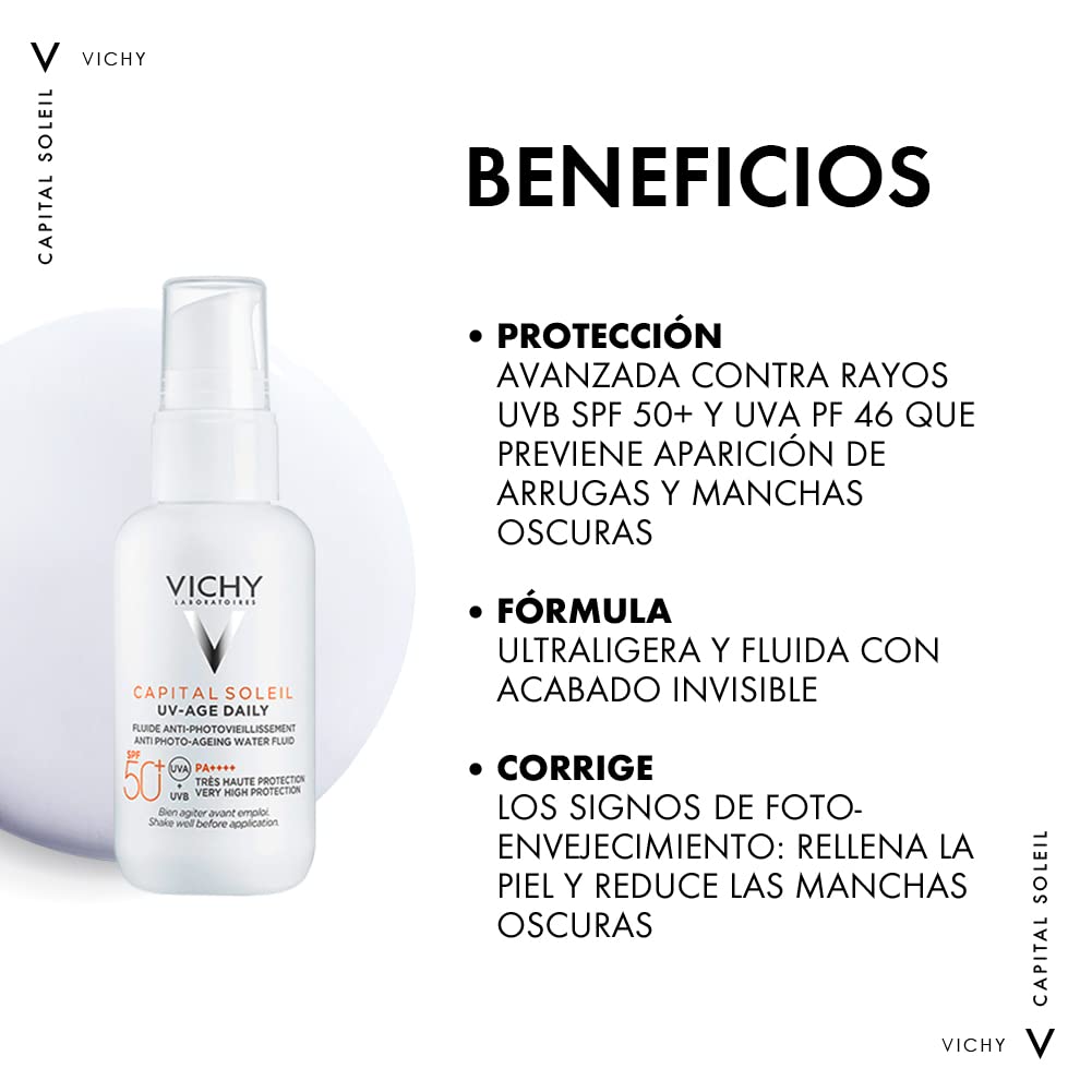 Kit Anti-Arrugas HA Filler: Serum Liftactiv HA Filler 30 ml+ Crema Liftactiv Supreme anti-arrugas efecto lifting 50 ml+ Protector Solar Fluido anti-arrguas Capital Soleil UV Age 50 ml