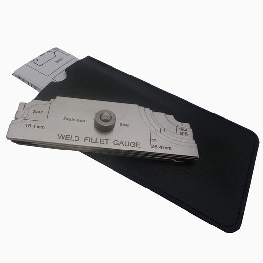 GZTIGWELD 7Piece Fillet Weld Set Gage Welding Inspection Test Ulnar RL Gauge Inch & Metric