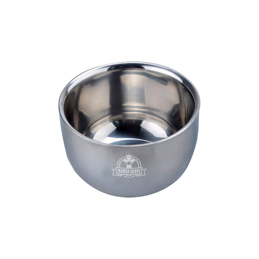 Mamba Shave Tazón de Espuma de Rasurar Plateado. Jabonera/Bowl de Espuma para Afeitar. Fancy Bowl excelente para Batir y Mezclar todo tipo de Espuma de Afeitado. For Shaving Cream. Color Plateado.
