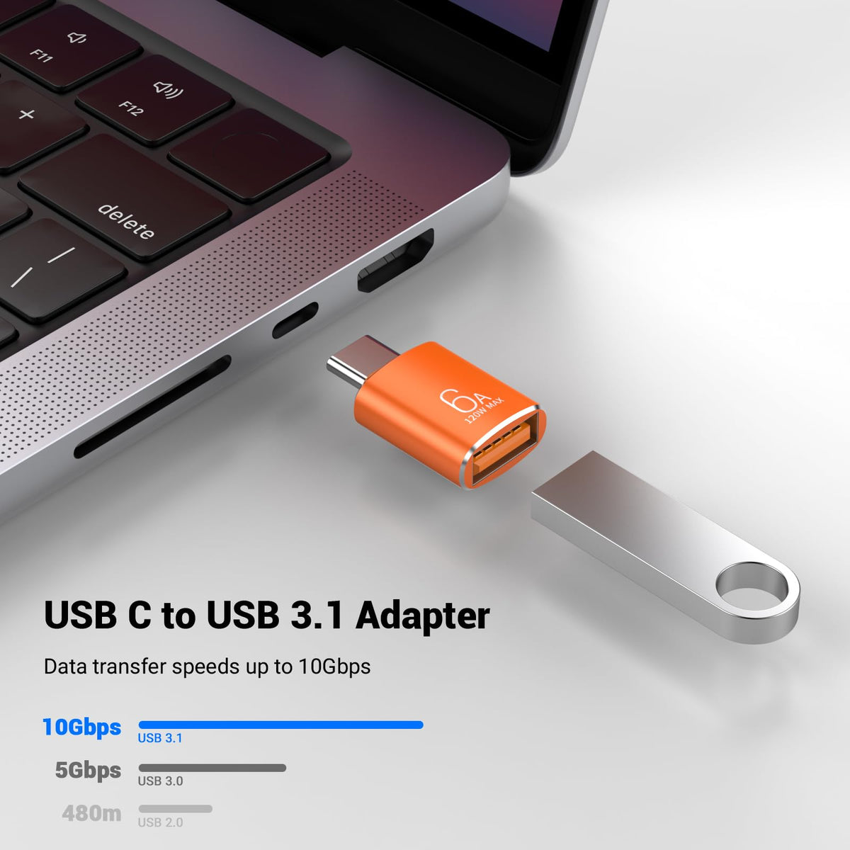 Adaptador USB C Pastall 10 Gbps 120 W USB3.1