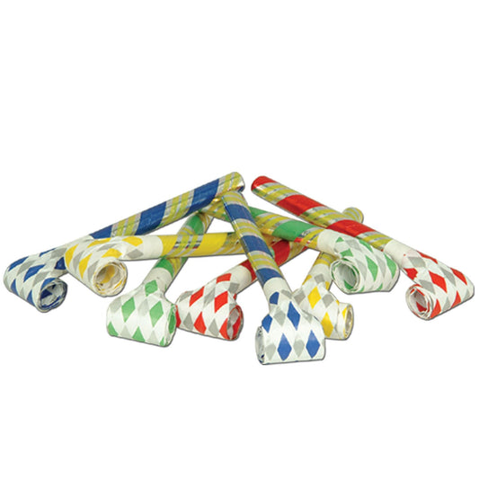 Beistle 50421 Super-Tube Noiseless Blowouts, 16-Inch, Assorted Color