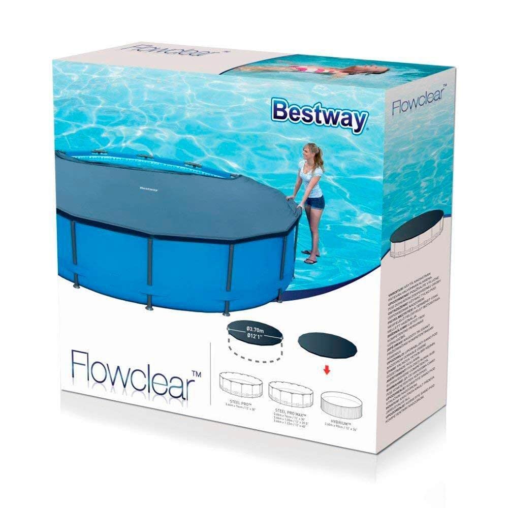 Bestway 58037 Flowclear - Cubierta para Piscina, 3,66 m, Color Negro