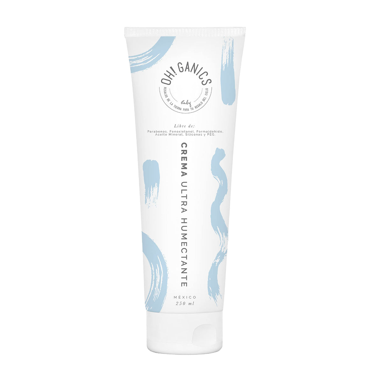OH! GANICS Crema Ultra Humectante Bebé para Cara y Cuerpo, 250 ml