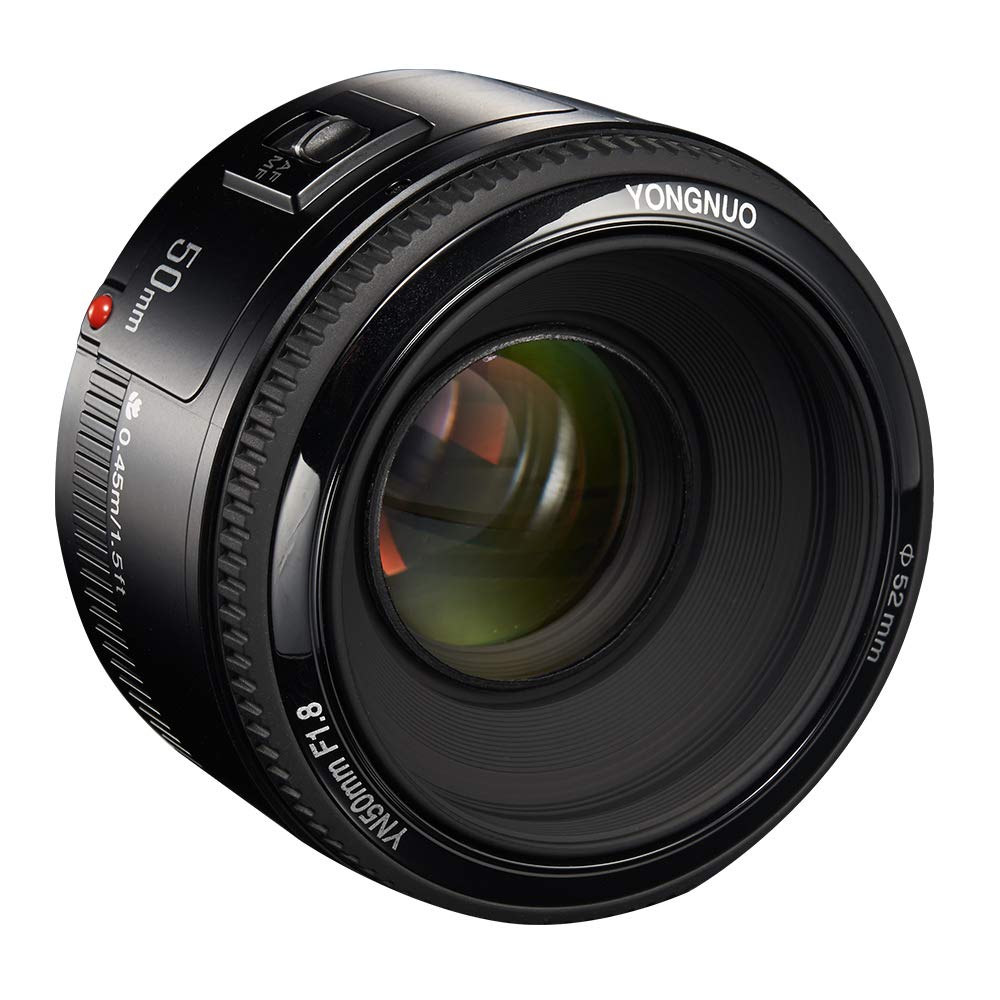 YONGNUO YN50 mm F1.8 Lente Prime estándar de Gran Apertura Lente de Enfoque automático Compatible con Canon EF Mount Rebel DSLR (CXK5648617516965WD)