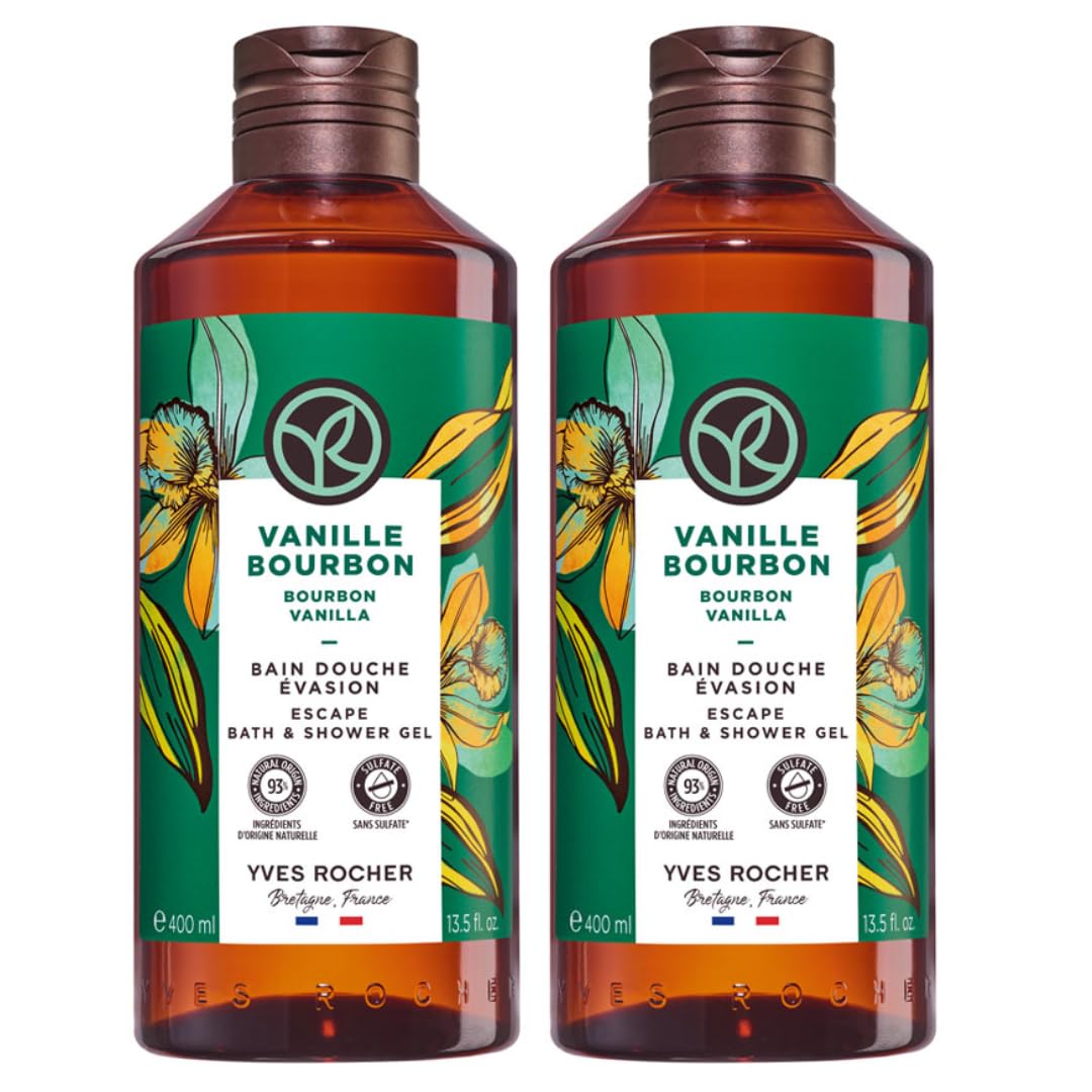 Yves Rocher DUO PACK Gel de ducha aroma VAINILLA: 2 Geles de ducha de 400 ml C/U