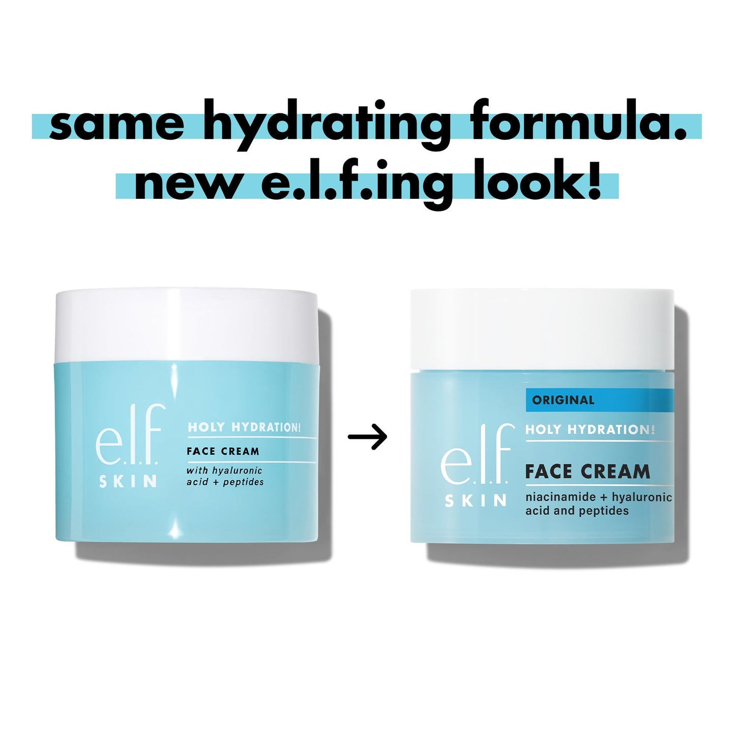 e.l.f. SKIN Holy Hydration! Face Cream, Moisturizer For Nourishing & Plumping Skin, Infused With Hyaluronic Acid, Vegan & Cruelty-Free, 1.8 Oz