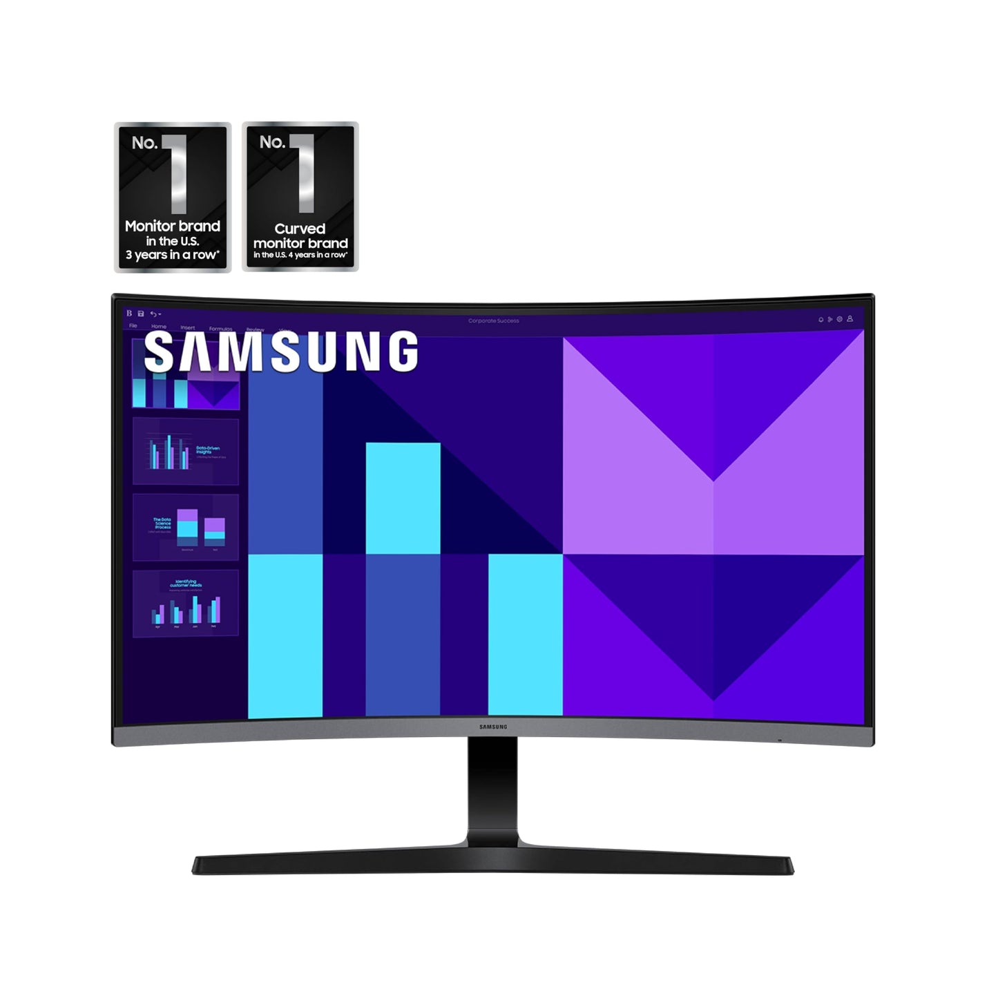 SAMSUNG - Monitor Curvado S3 (S39GD) FHD de 100 Hz, Modo de Juego, Modo de Ahorro de Ojos, conectividad múltiple con Puerto HDMI, LS27D396GANXZA, 2025