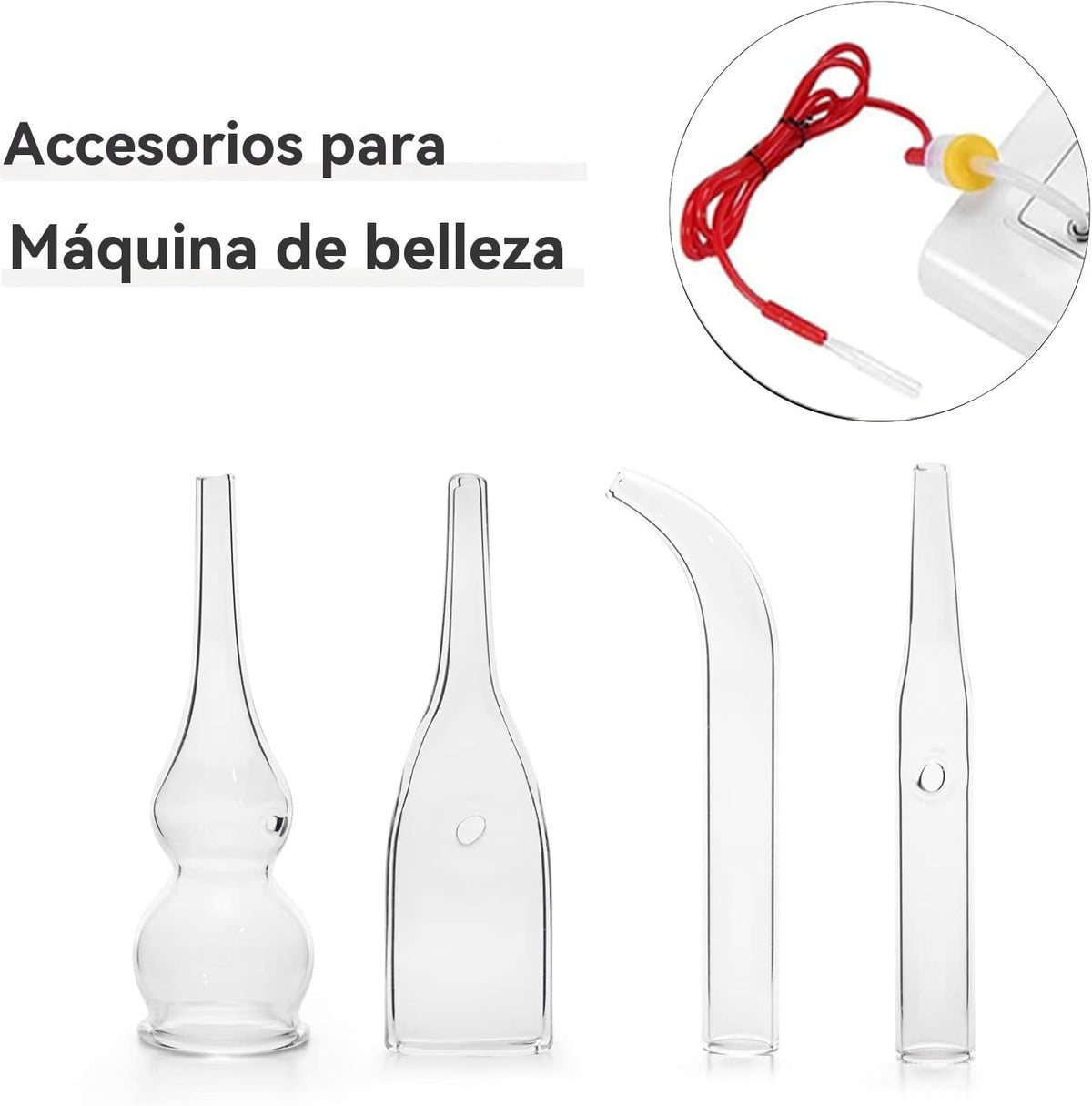 Herramientas de limpieza de cara Blackhead Remover Round Tube Flat Tube Gourd Tube Accessories For Blackhead Removal Device Elitzia ETGT3