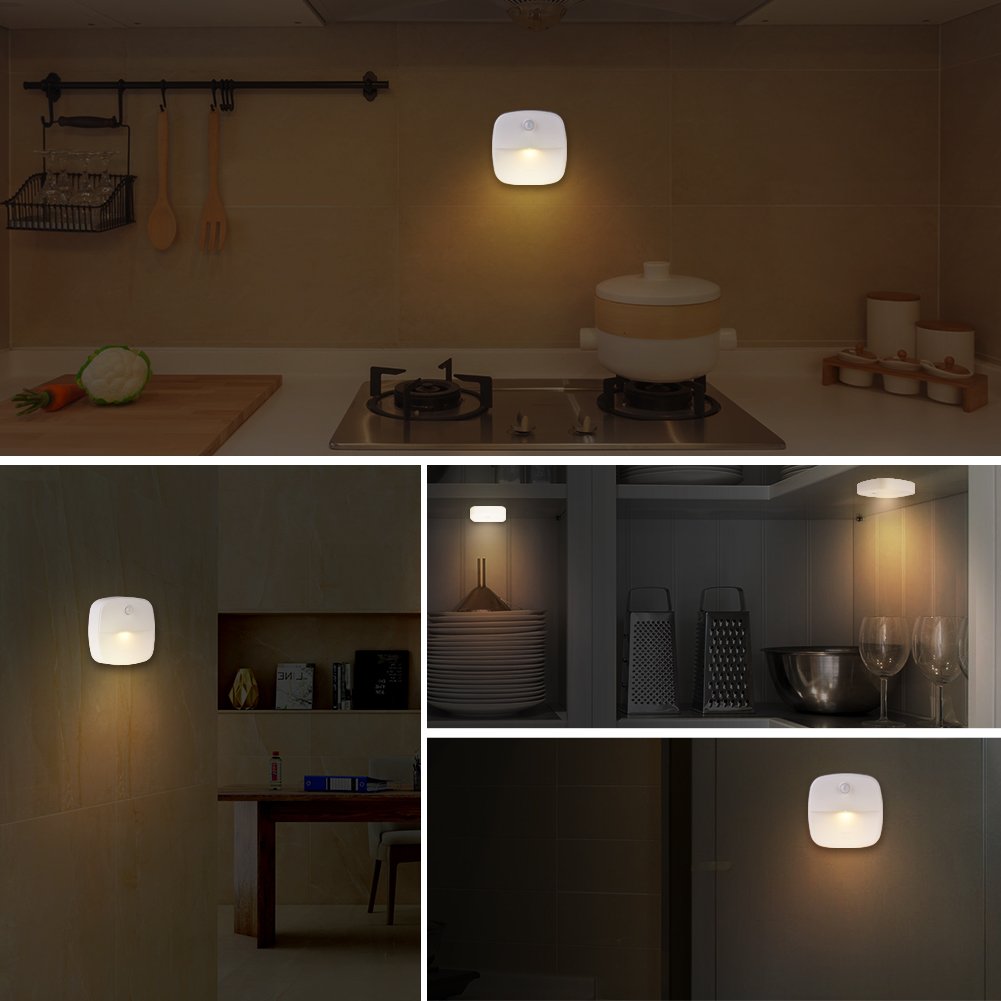Luces Nocturnas Automáticas Vbestlife Blancas con Sensor de Movimiento para Dormitorio y Pasillo