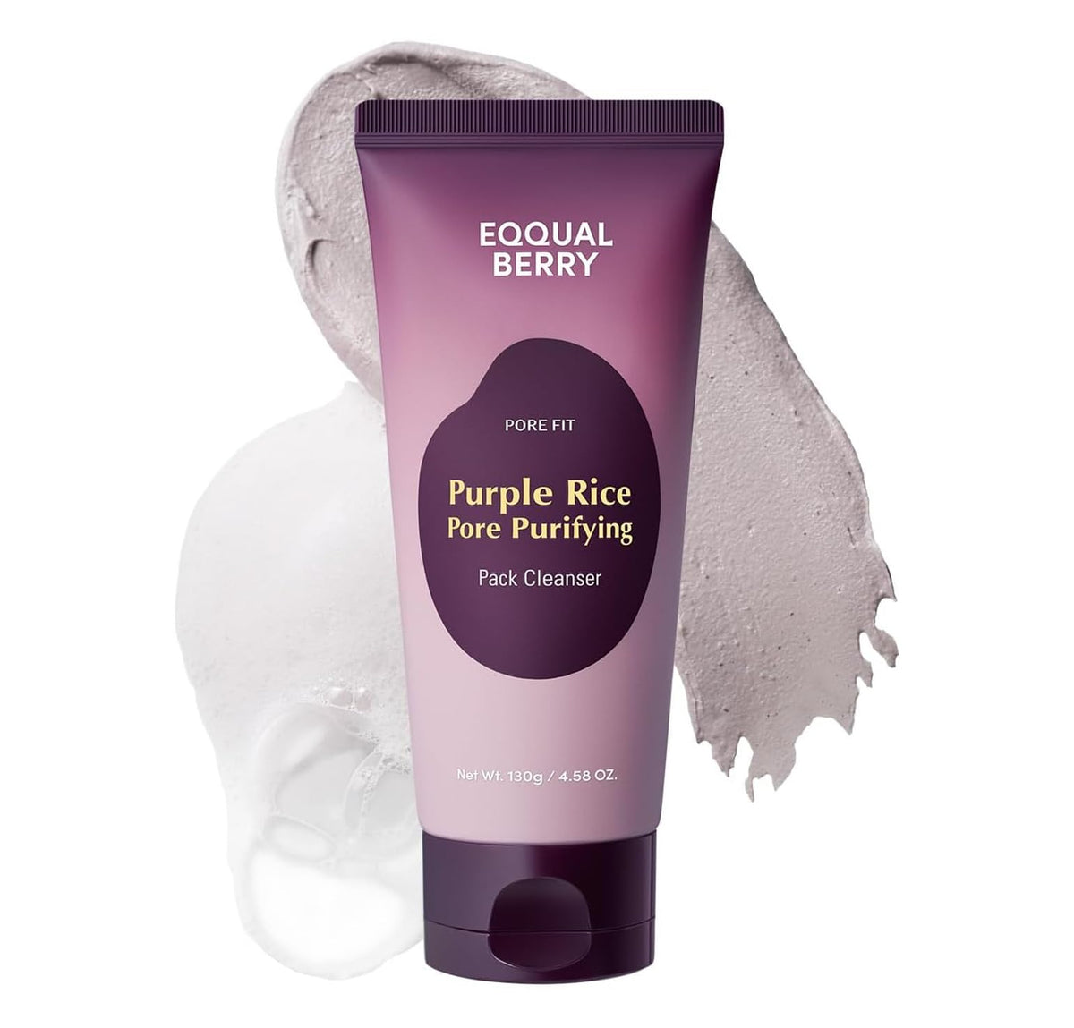 EQQUALBERRY Limpiador Facial 2 en 1 Mascarilla de Arcilla 130 g