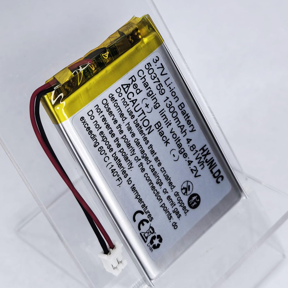 Batería de Repuesto de Polímero de Litio Recargable HXJNLDC 3.7V 1300mAh para Productos Electrónicos de Bricolaje y Almacenamiento de Energía Móvil