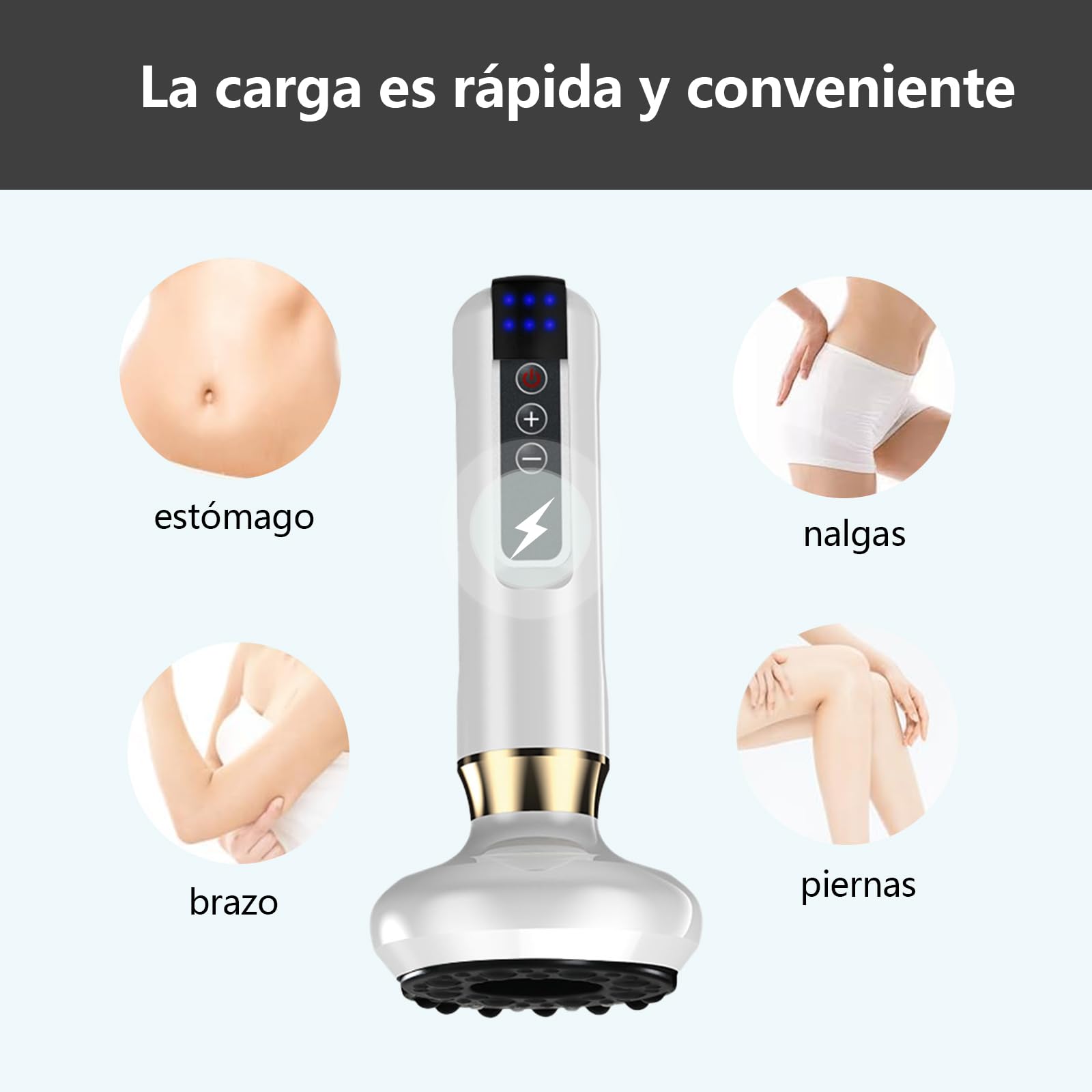 UOUOU Bluile Cellulite Massager,Masajeador anticelulitico, Dexvon Masajeador Anticelulitico, 12 niveles de succión ajustables con for Cintura, Brazos y Piernas y Brazos aliviar la fatiga y la piel