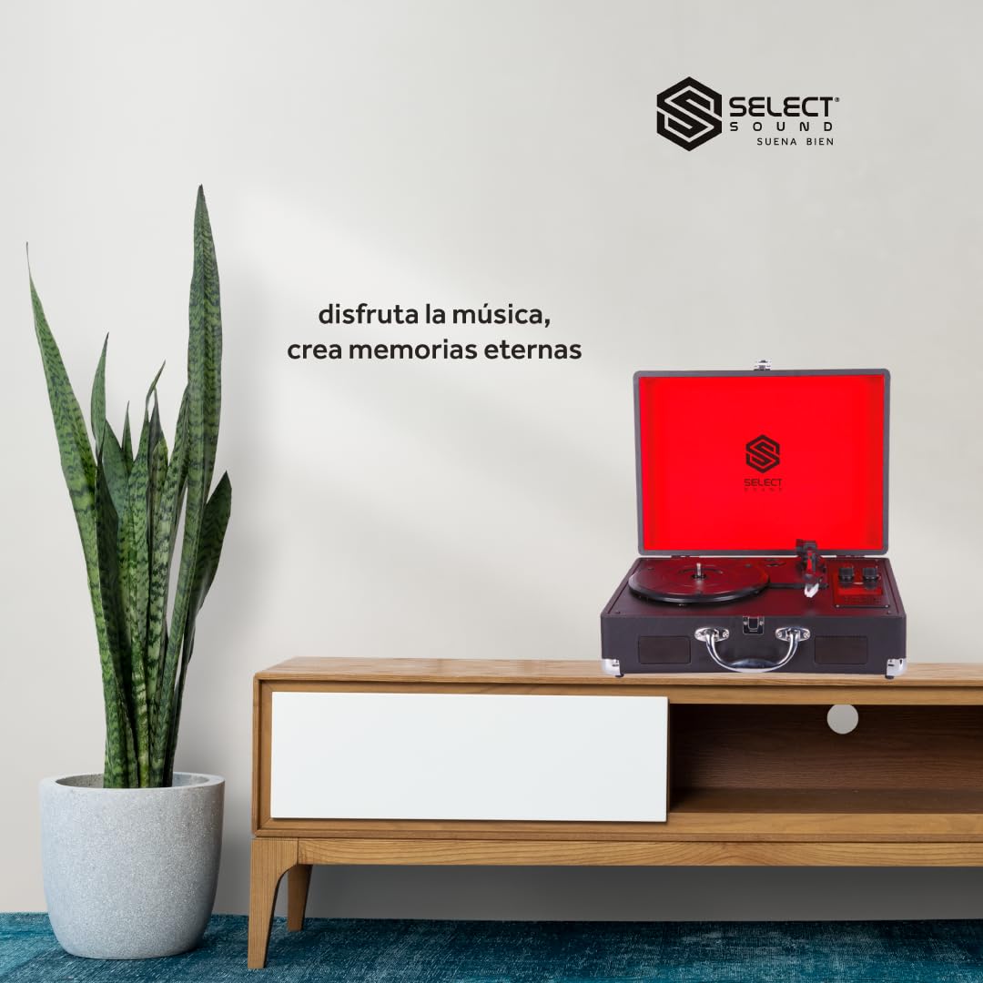 Tornamesa Select Sound BT8000 Negro con Batería Recargable y Bluetooth para Hombre