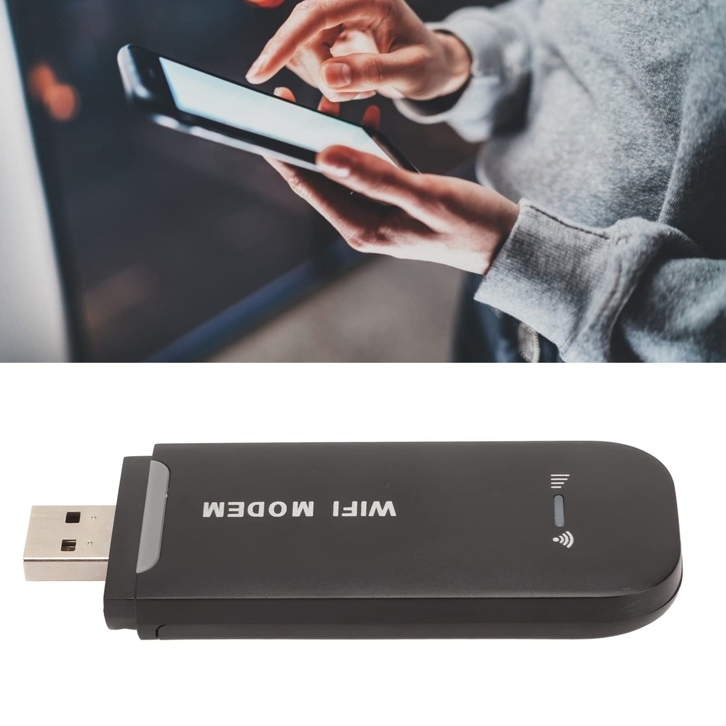 Dongle de Módem WiFi USB 4G LTE, Enrutador de Punto de Acceso Portátil de Viaje, con Ranura para Tarjeta SIM, 10 Usuarios Compartidos, Plug and Play, para Teléfono PC Tableta TV
