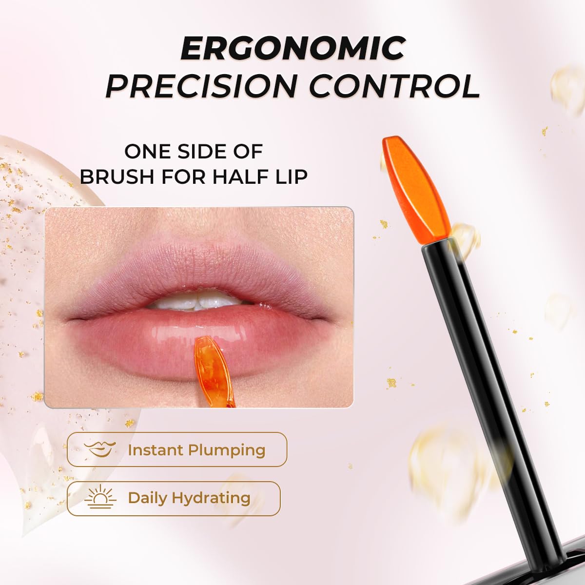 SACE LADY Aceite Labial de Color, Aceite Labial Hidratante Femenino, Esencia Labial Hidratante no Pegajosa (03, 0.12Oz)