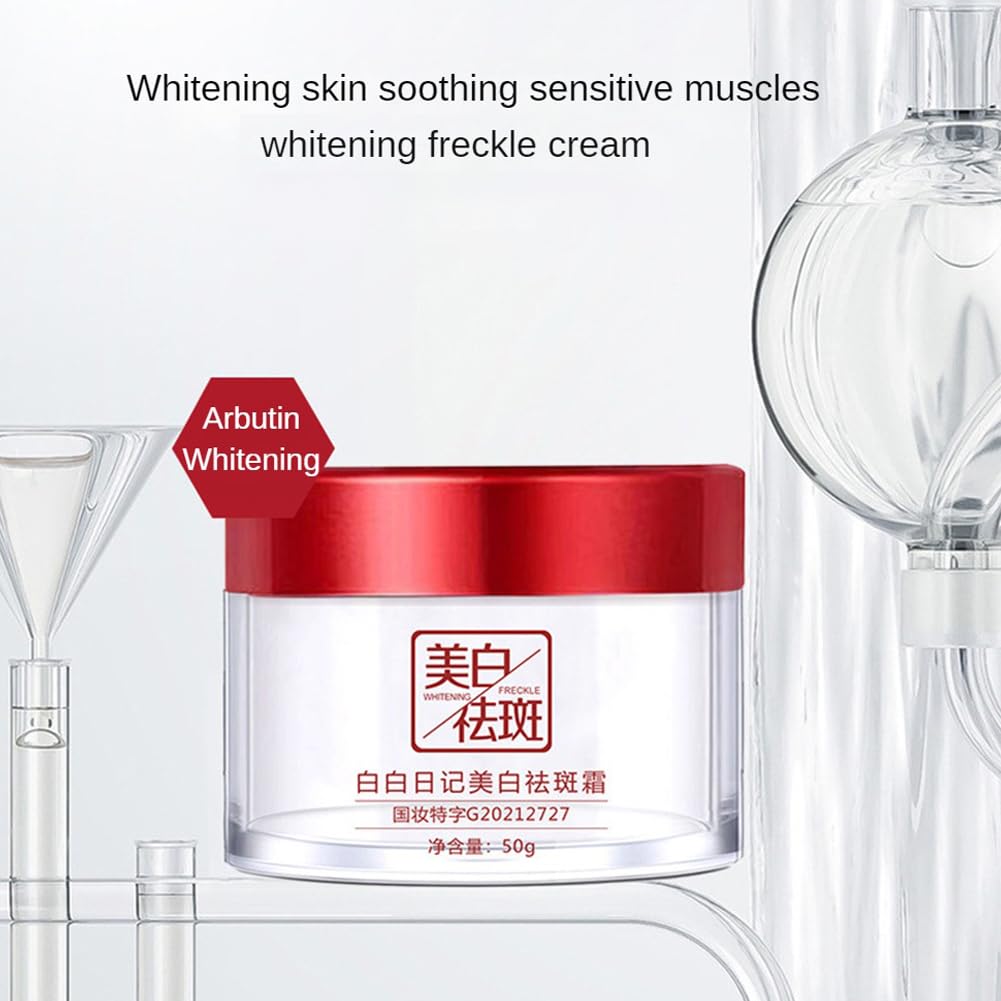 Heykomi Crema iluminadora para pecas, crema blanqueadora y antiarrugas, crema eliminadora de pecas de líneas ligeras y firmes, resuelve arrugas y líneas finas y hace que tu rostro esté más fresco
