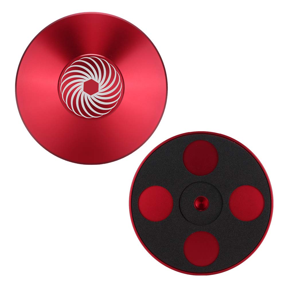 Estabilizador de Discos de Aluminio Metálico Rojo para LP de Vinilo