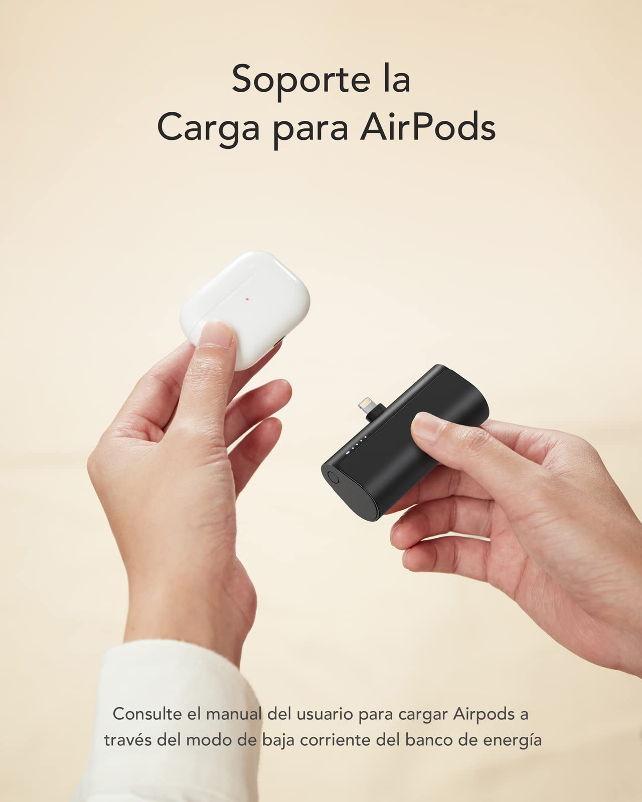Batería Portátil MOFIT Blanca con Carga Rápida 5000 mAh para iPhone
