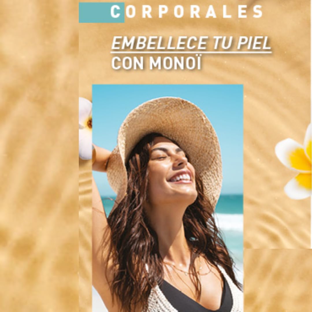 Yves Rocher Monoi de Tahiti DUO PACK Aceite corporal hidratación y brillo efecto destellante para cuerpo y pelo: 2 piezas (100 ml C/U)