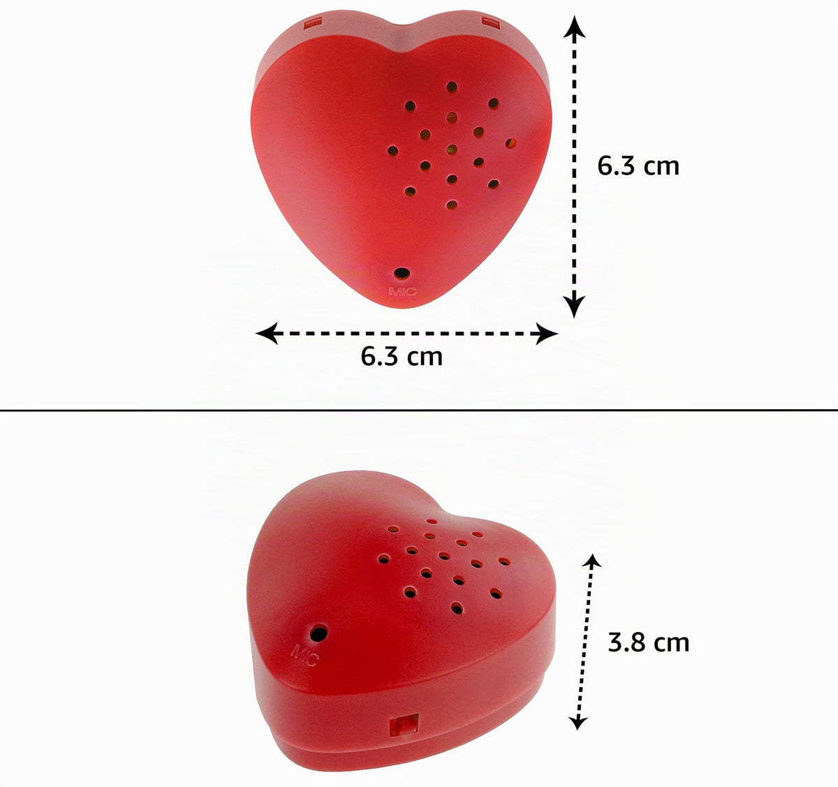Módulo Grabador de Voz Inventiv Rojo para Juguete de Peluche con Mensajes Personalizados (Paquete de 2)