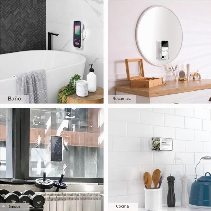 Soporte para Teléfono PopSockets Negro Metálico con Succión Multisuperficie Compatible con MagSafe