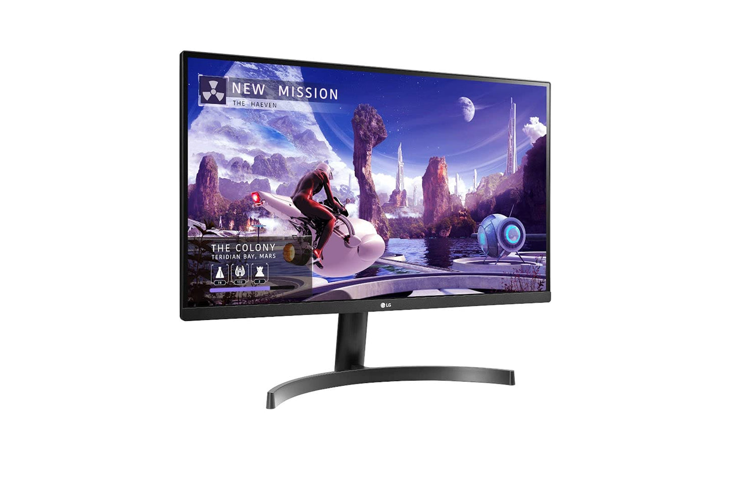 LG 27QN600-B visualización IPS de 27 Pulgadas QHD (2560 x 1440) con FreeSync, sRGB 99% Gama de Colores, HDR10 con un diseño virtualmente sin Bordes de 3 Lados, Color Negro